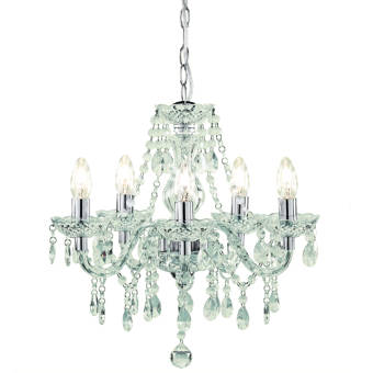 Suki 5 Light Candle Style Empire Chandelier Suki 5 Light Candle Style Empire Chandelier